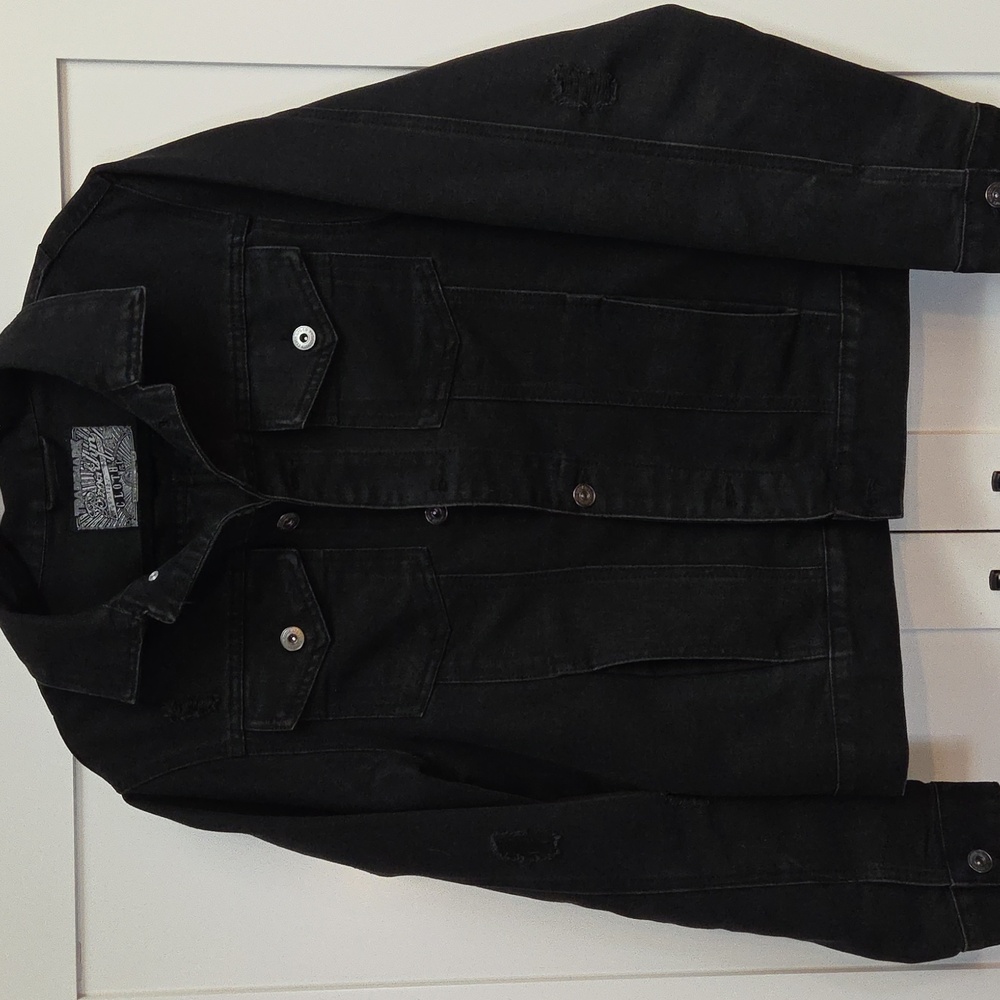 Brooklyn Cloth Mfg Co. Black Denim Jacket Size Medium
